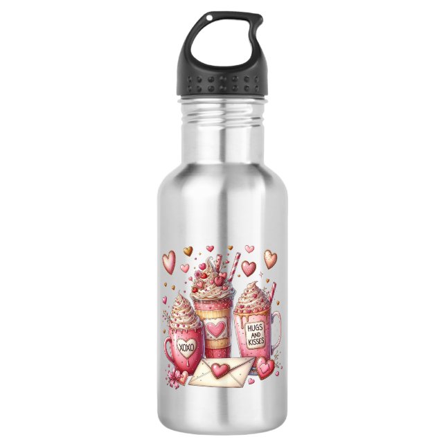 Bouteille D'eau cadeau de café valentine (Devant)