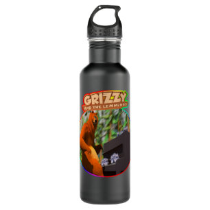 Bouteille D'eau Cadeau De Jour Pour Grizzy Et Lemmings Drôle Cadea