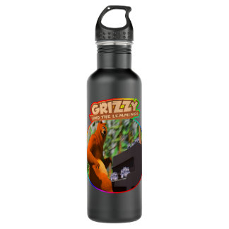 Bouteille D'eau Cadeau De Jour Pour Grizzy Et Lemmings Drôle Cadea