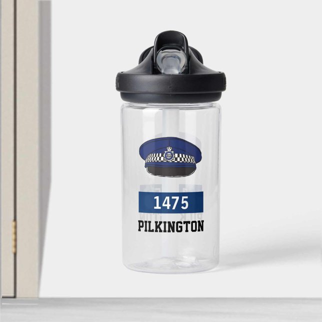 Bouteille D'eau Cadeau de police. CASQUETTE plat de la police brit (Créateur téléchargé)