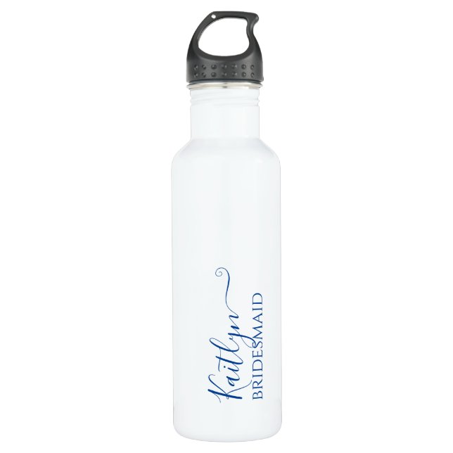 Bouteille D'eau Cadeau moderne et élégant | Bleu Personnalisé (Devant)