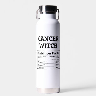 Bouteille D'eau Cadeau Personnalisé Cancer Zodiaque Magique et Amu