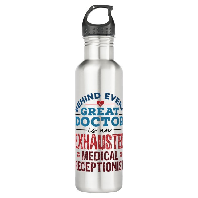 Bouteille D'eau Cadeaux d'appréciation réceptionniste Médicale (Devant)
