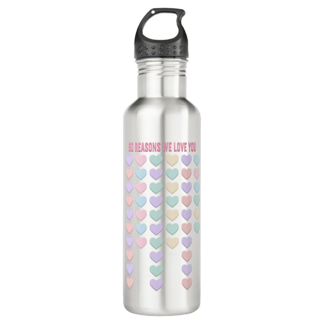 Bouteille D'eau Cadeaux du 50e anniversaire - Pour fille - Pour fe (Devant)