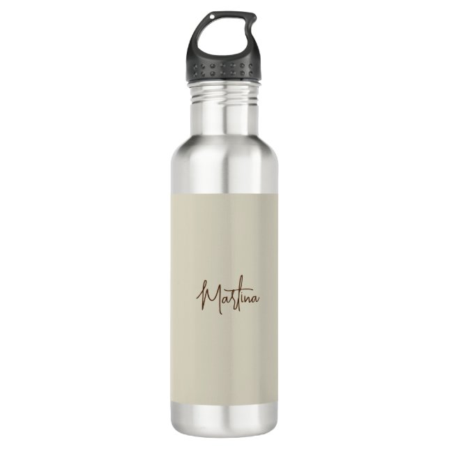 Bouteille D'eau Calligraphie minimaliste moderne (Devant)