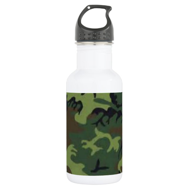 Bouteille D'eau Camouflage noir (Devant)
