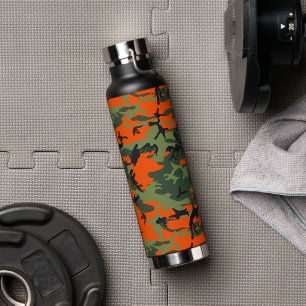 Bouteille D'eau Camouflage orange et vert, Militaire, Armée