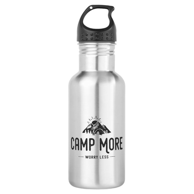 Bouteille D'eau Camp Plus S'Inquiéter Moins (Devant)