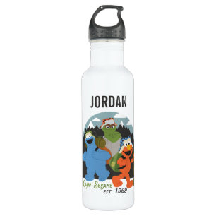 Bouteille D'eau Camp Sesame Street EST. 1969   Ajouter Votre Nom