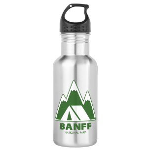 Bouteille D'eau Camping dans les montagnes du parc national Banff
