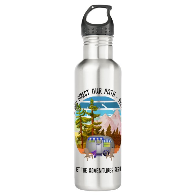 Bouteille D'eau Camping d'été en famille Christian Van Life (Devant)