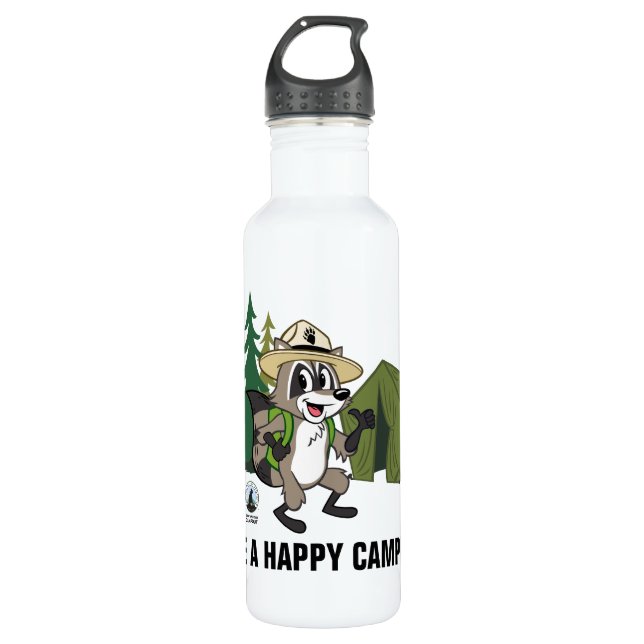 Bouteille D'eau Campout américain de Rick | de garde forestière (Devant)