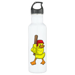 Bouteille D'eau Canard au baseball avec batte de baseball et Casqu