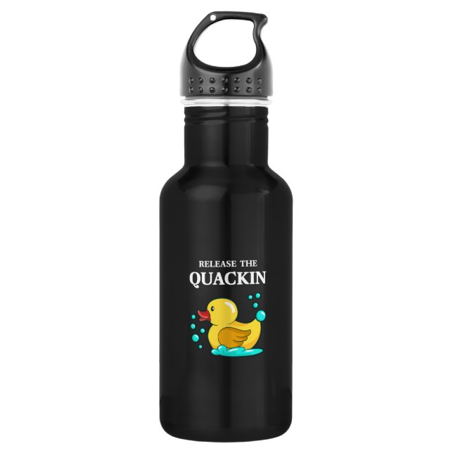 Bouteille D'eau Canard - Relâchez Le Quackin (Devant)