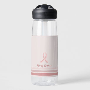Bouteille D'eau Cancer du sein, Bitume à eau rose en ruban