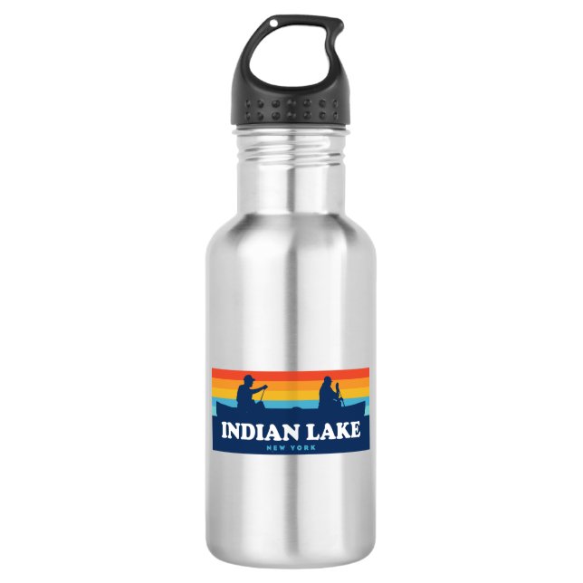 Bouteille D'eau Canot Indian Lake New York (Devant)