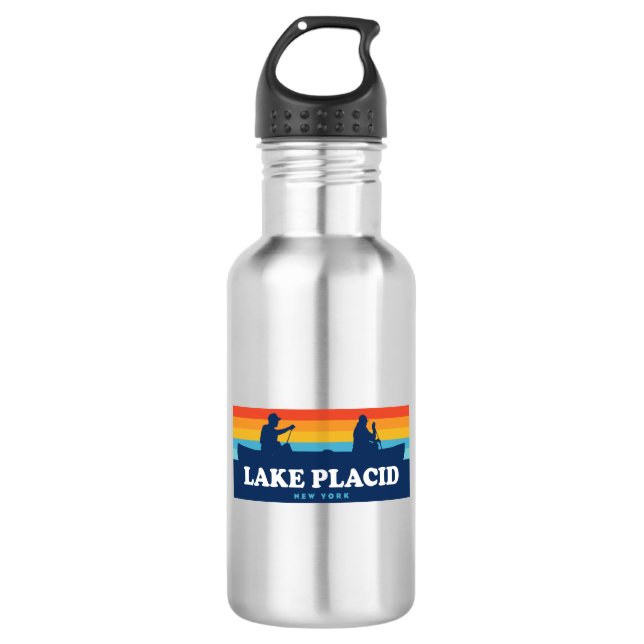 Bouteille D'eau Canot Lake Placid New York (Devant)