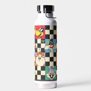 Bouteille D'eau Caractères LOONEY TUNES™ sur Checker noir et blanc