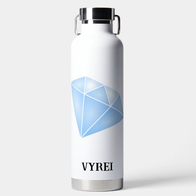 Bouteille D'eau Carat diamant bleu brillant (Avant)