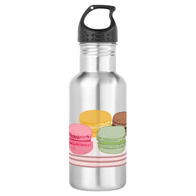 Bouteille D'eau Caricature de Macaron (Devant)