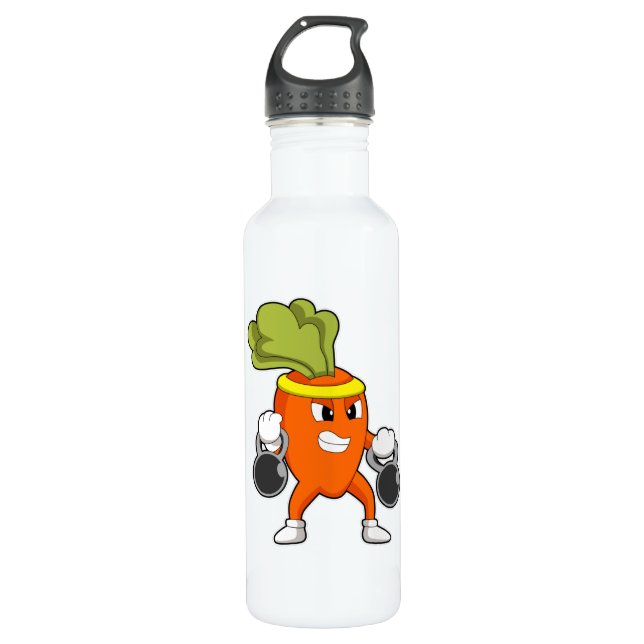 Bouteille D'eau Carotte à Fitness avec cloches (Devant)