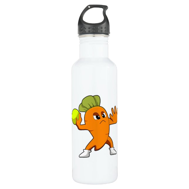 Bouteille D'eau Carotte à Handball joueur avec Handball (Devant)
