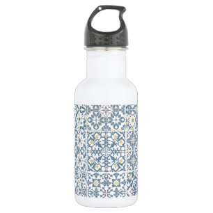 Bouteille D'eau Carreaux Méditerranéens, Marocains, Majolique, Azu