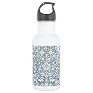 Bouteille D'eau Carreaux Méditerranéens, Marocains, Majolique, Azu