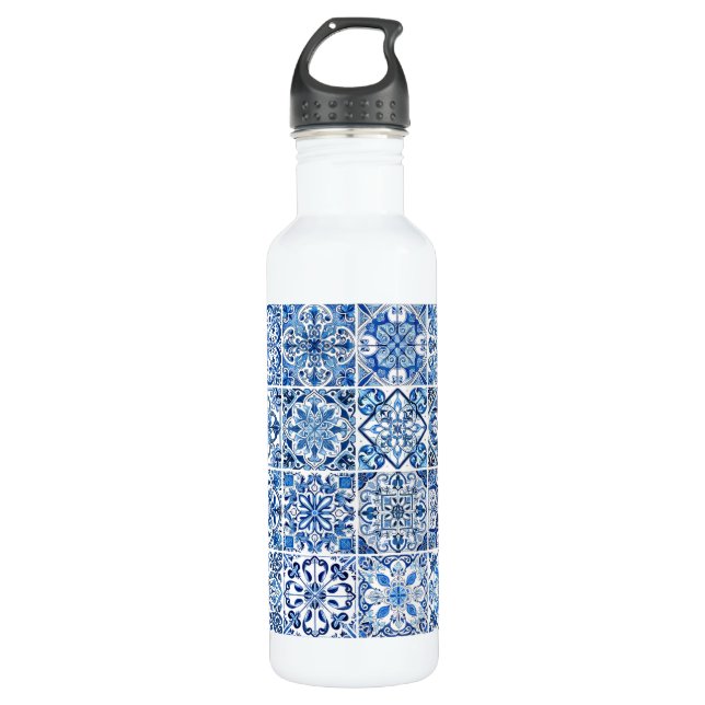 Bouteille D'eau Carrelage méditerranéen, Portugais, Azulejo, Majol (Devant)