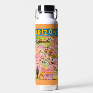 Bouteille D'eau Carte colorée de l'Arizona