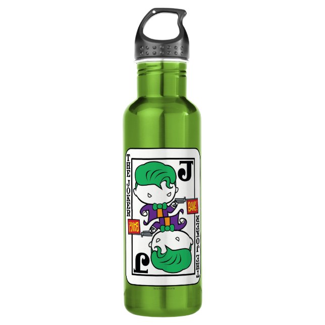 Bouteille D'eau Carte de jeu Chibi Joker (Devant)