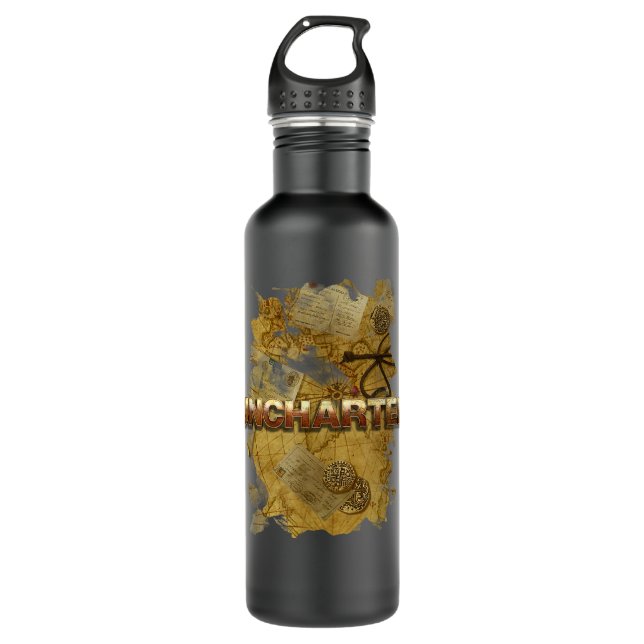 Bouteille D'eau Carte non cartographiée avec Logo TShirt (Devant)