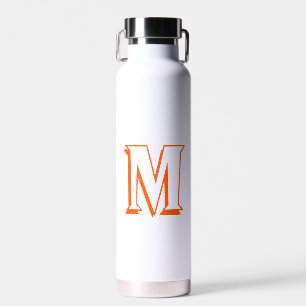 Bouteille D'eau Carte Orange Superhero Monogramme Café Lait de thé