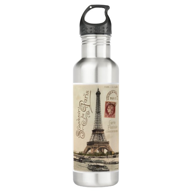 Bouteille D'eau Carte Postale 24 onces. Acier inoxydable (Devant)