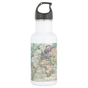 Bouteille D'eau Carte vintage du monde (1801)