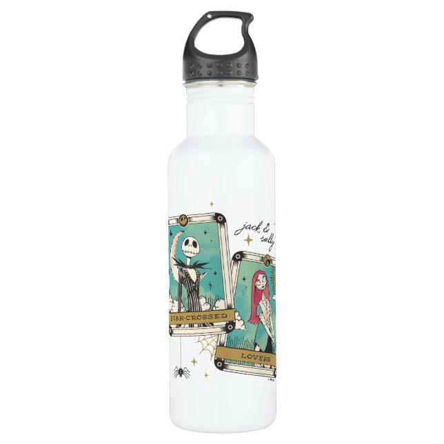 Bouteille D'eau Cartes de Tarot Jack & Sally Star Crossed Lovers (Devant)