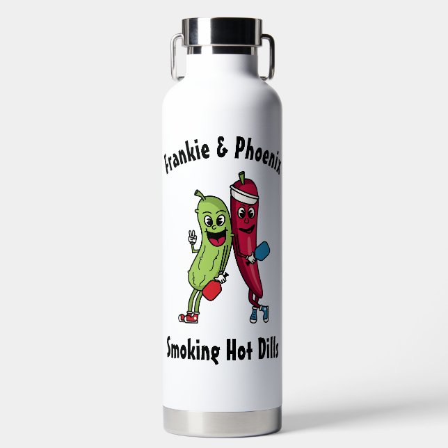 Bouteille D'eau Cartoon Pickleball Team Hot Dill (Avant)