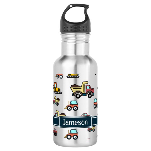 Bouteille D'eau Cartoon Truck Voiture Crane Nom du véhicule Person (Devant)