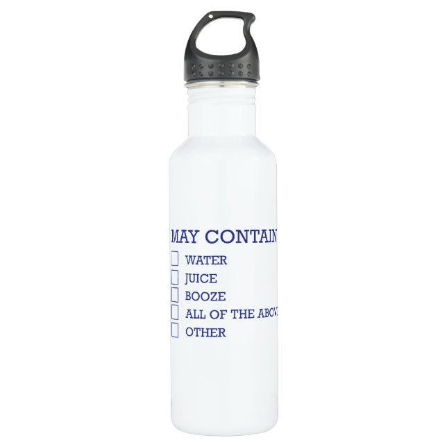 Bouteille D'eau Cases à cocher drôles de boisson (Devant)