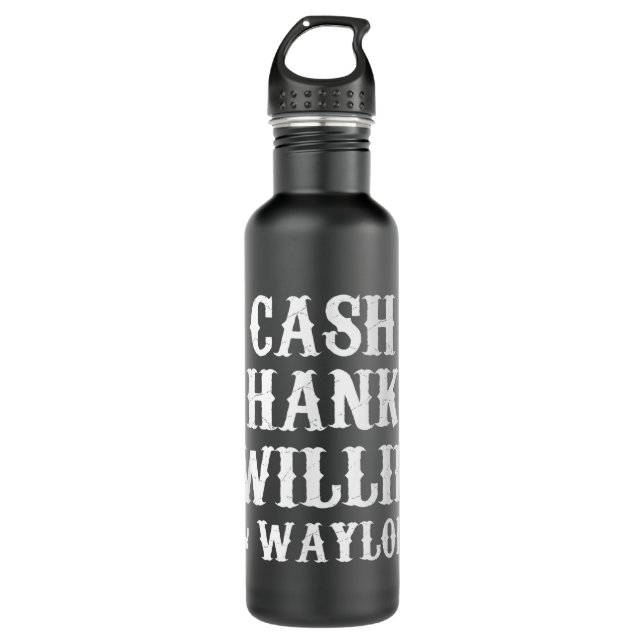 Bouteille D'eau Cash Hank Willie et Waylon Country Music (Devant)
