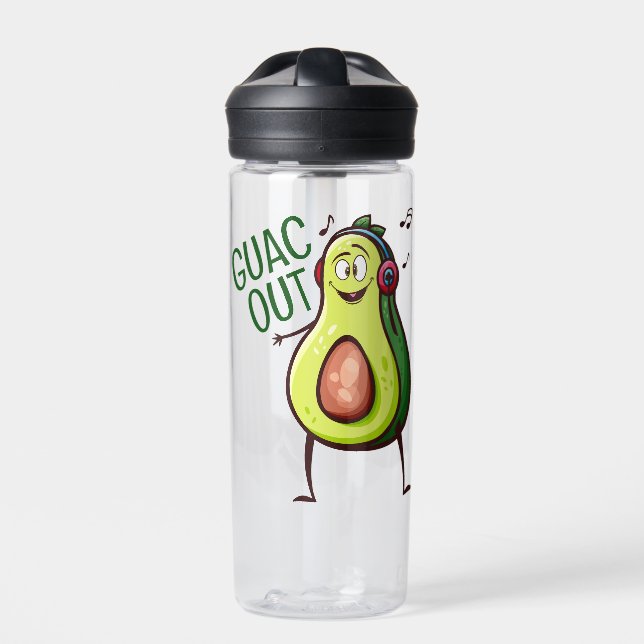 Bouteille D'eau Casques audio Avocado amusants (Extérieur)