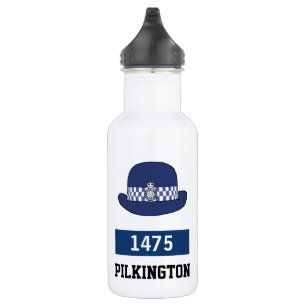 Bouteille D'eau Casquette d'agent féminin de police britannique -