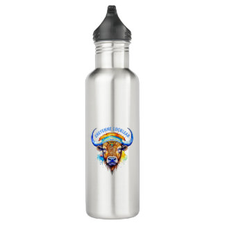 Bouteille D'eau Casquette indienne de bison amérindien