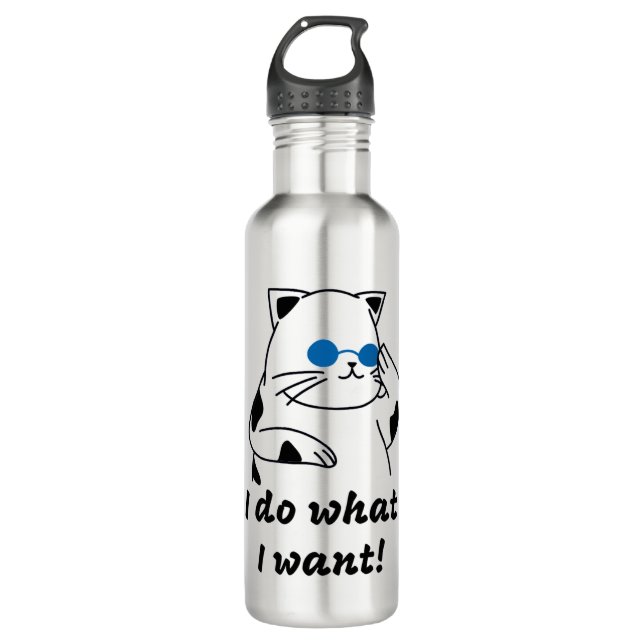 BOUTEILLE D'EAU CAT COOL (Devant)