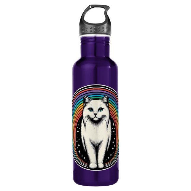 Bouteille D'eau Cat Raibow (Devant)