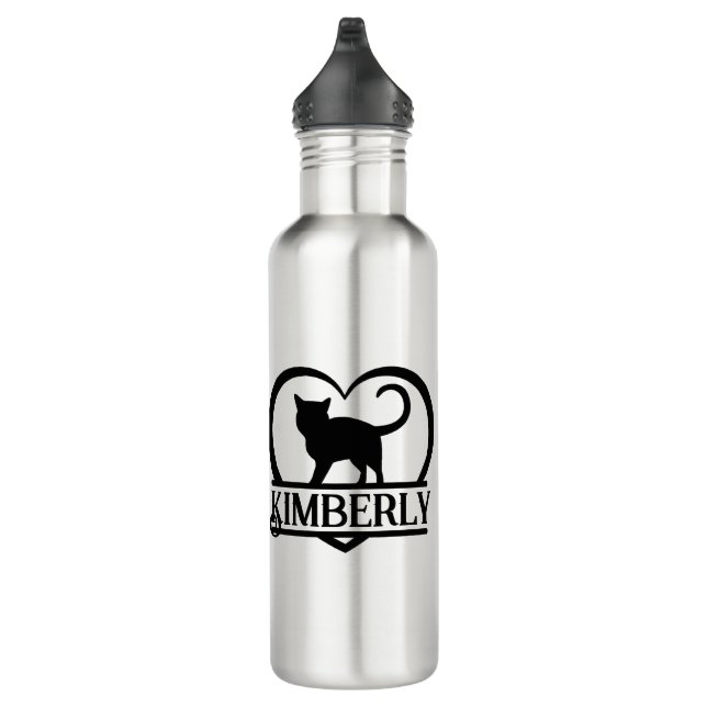 Bouteille D'eau Cat Silhouette Heart Split Monogram (Droite)