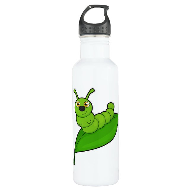 Bouteille D'eau Caterpillar avec feuille (Devant)
