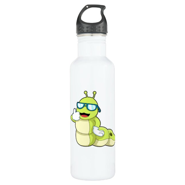 Bouteille D'eau Caterpillar avec verres (Devant)