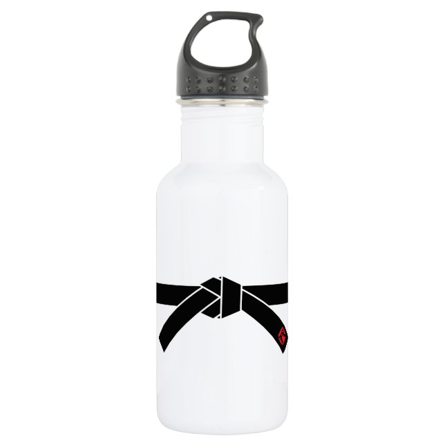 Bouteille D'eau Ceinture noire, 黒帯 d'arts martiaux, 武道 (Devant)