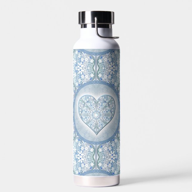 Bouteille D'eau Céramique Lace Bleu clair (Gauche)